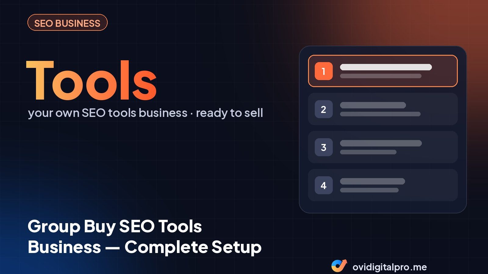 Group Buy SEO Tools Business — Complete Setup